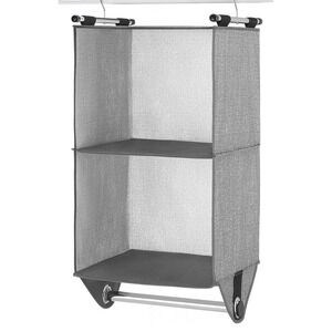 Whitmor 2-Section Closet Organizer - Crosshatch Gray, Sturdy, Durable